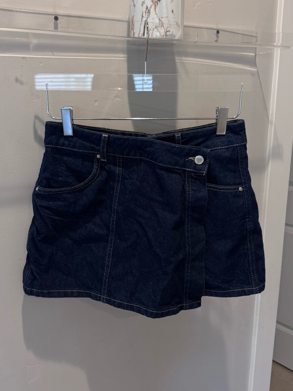Zara Dark Blue Denim Mini Skort